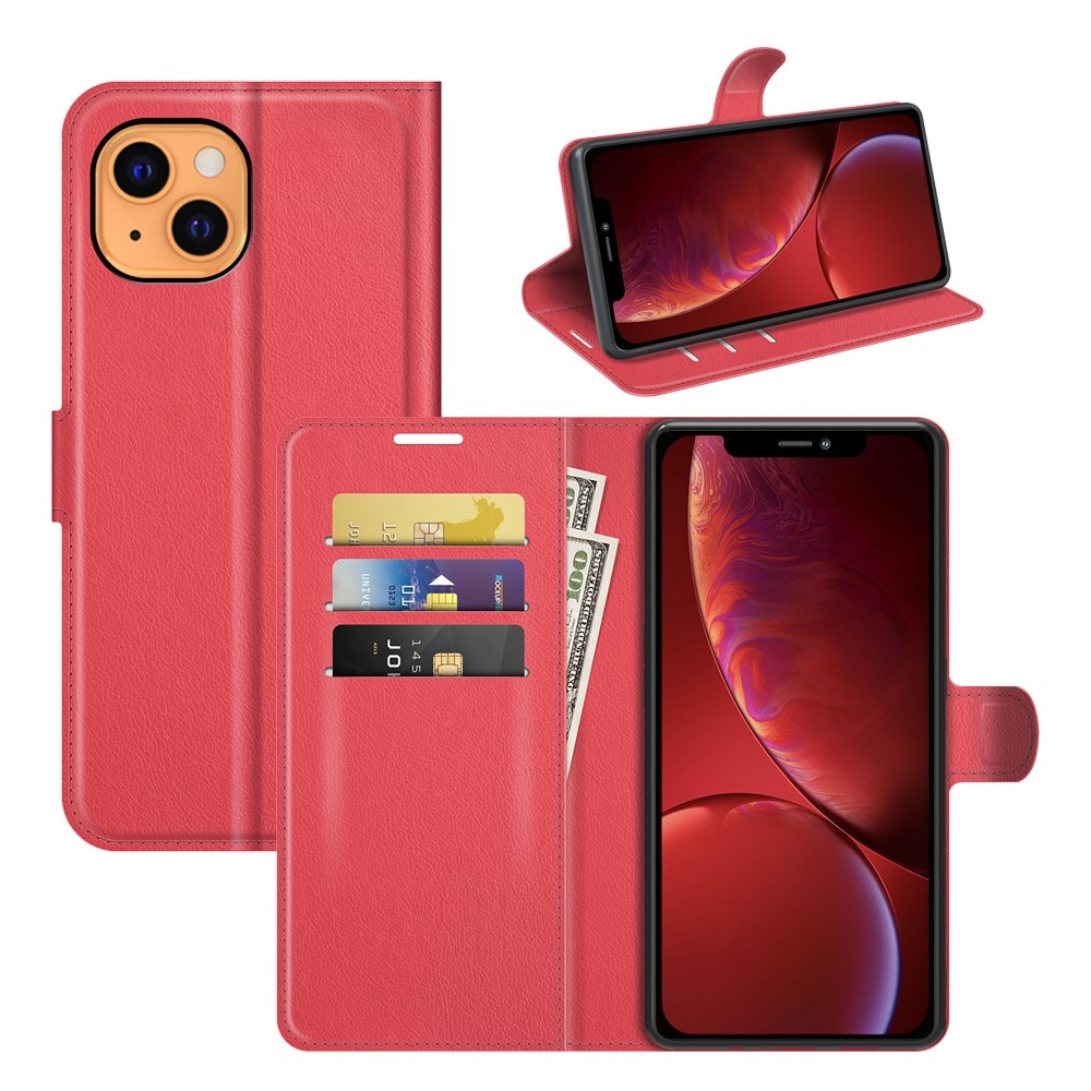 Coque portefeuille Apple iPhone 13, Rouge