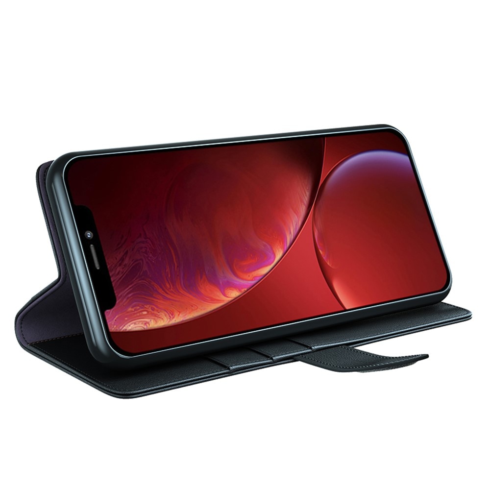 Étui en cuir veritable iPhone 13 Pro Max, Noir