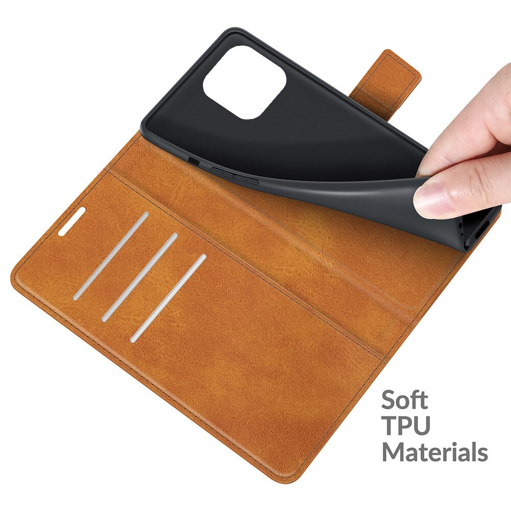 Étui portefeuille Leather Wallet iPhone 13 Pro Cognac