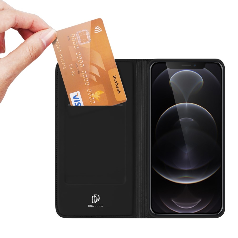 Étui portefeuille Skin Pro Series iPhone 13 Pro Max, Noir