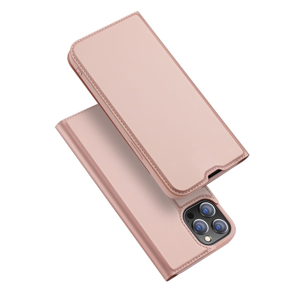 Étui portefeuille Skin Pro Series Apple iPhone 13 Pro Max, Or rose