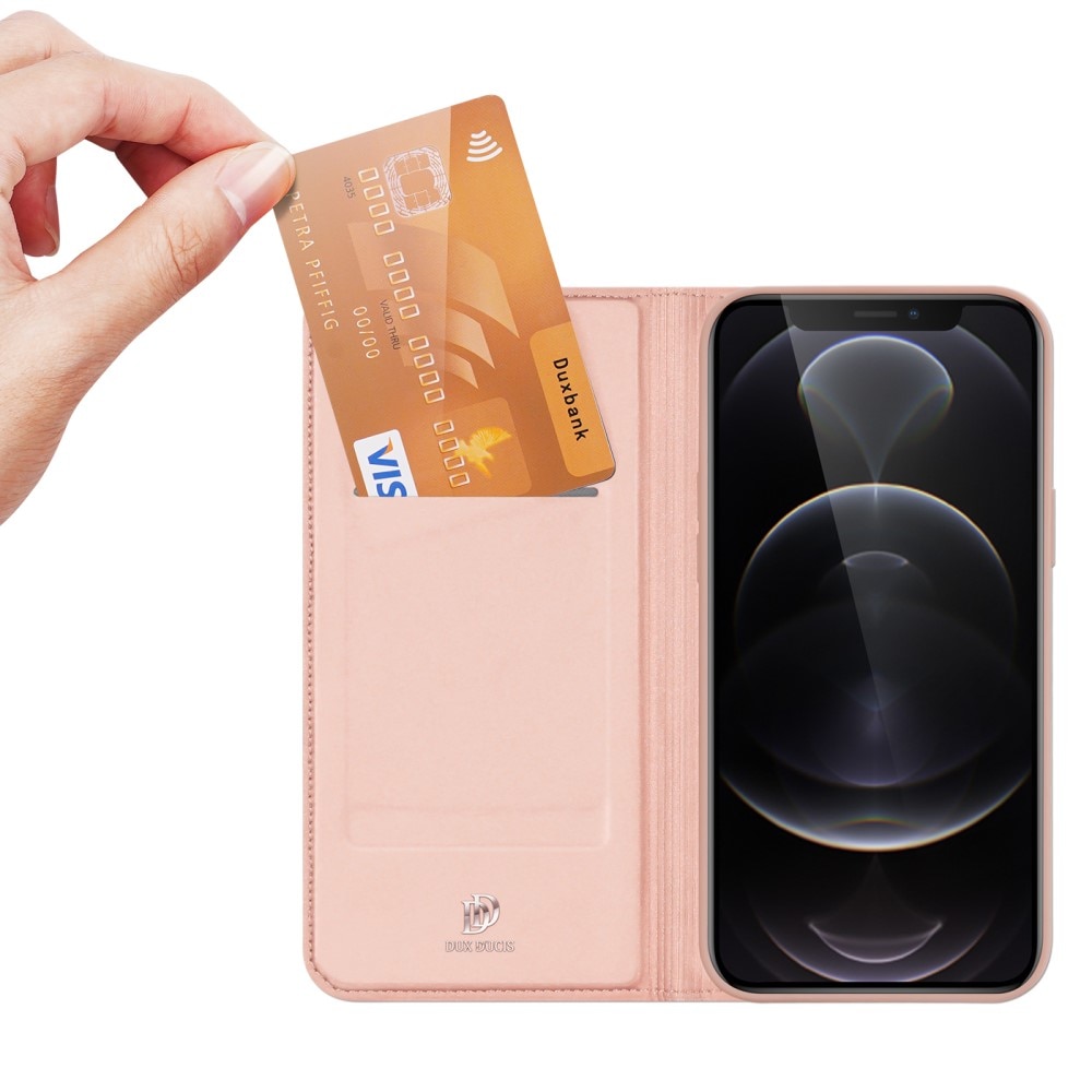 Étui portefeuille Skin Pro Series Apple iPhone 13 Pro Max, Or rose