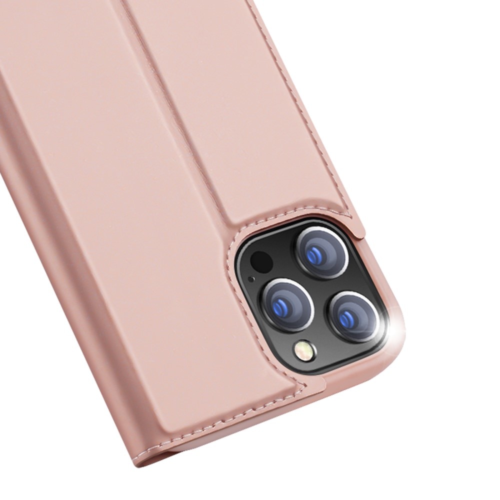 Étui portefeuille Skin Pro Series Apple iPhone 13 Pro Max, Or rose
