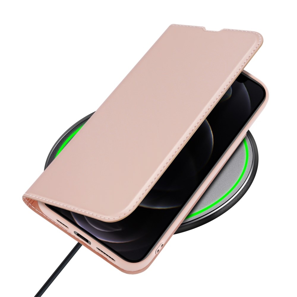 Étui portefeuille Skin Pro Series Apple iPhone 13 Pro Max, Or rose