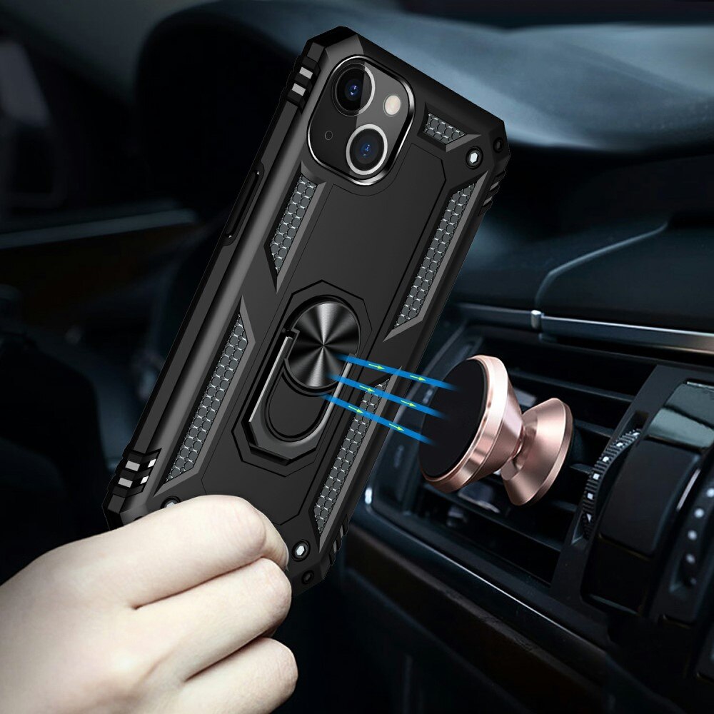 Coque hybride Tech Ring iPhone 13 Noir
