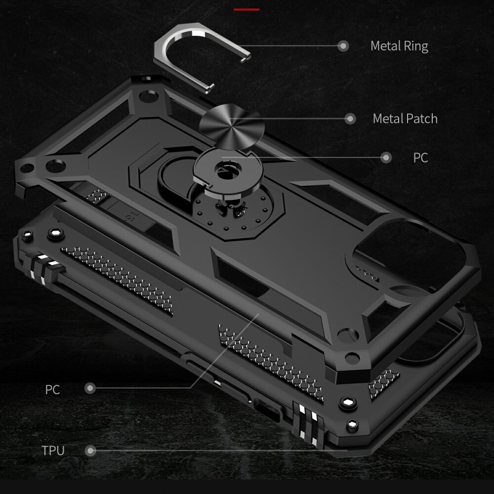 Coque hybride Tech Ring iPhone 13 Noir
