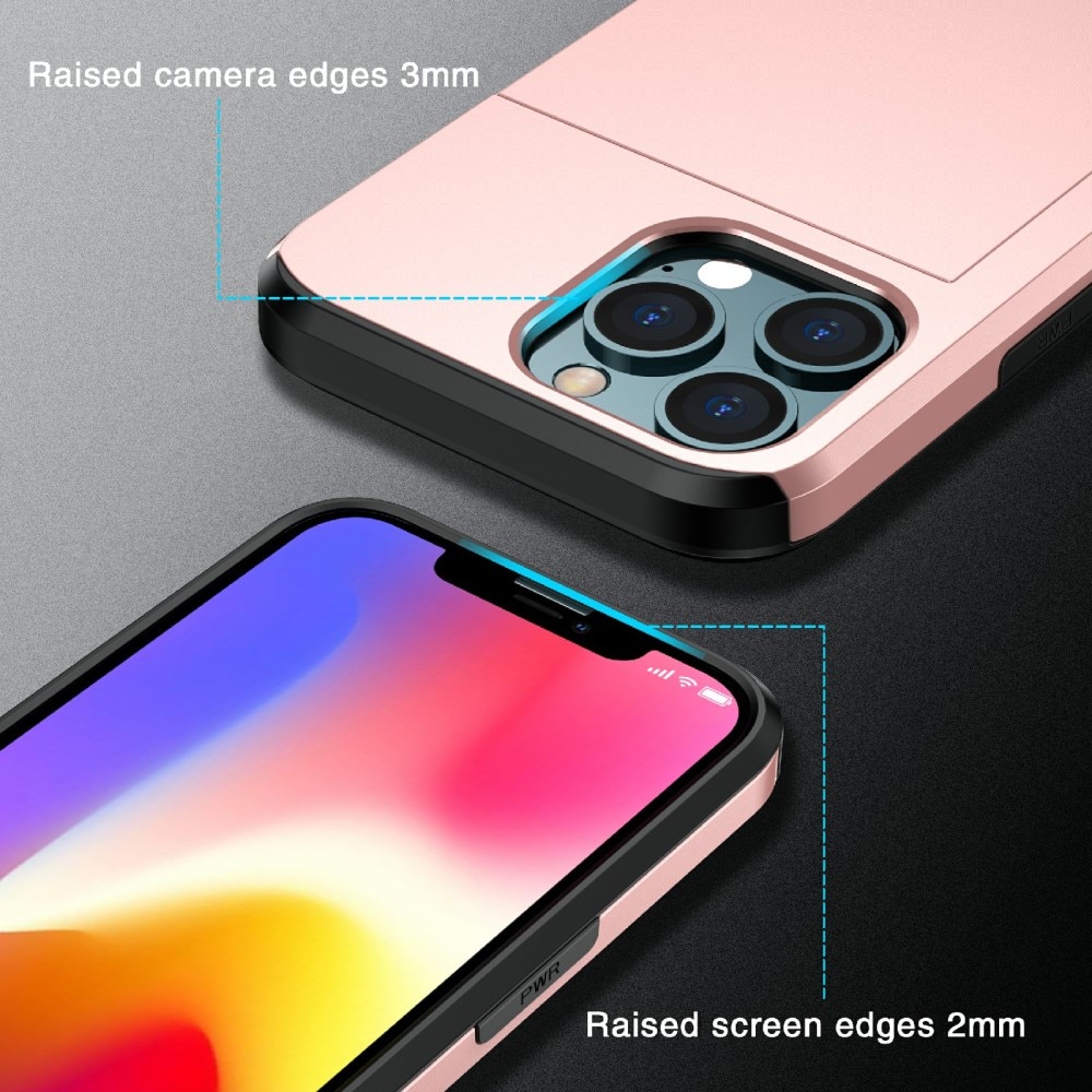 Coque à cartes iPhone 13, Rose