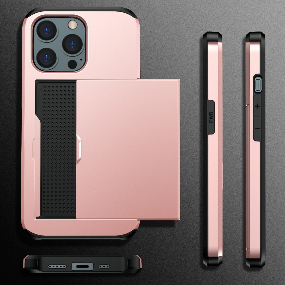 Coque à cartes iPhone 13, Rose