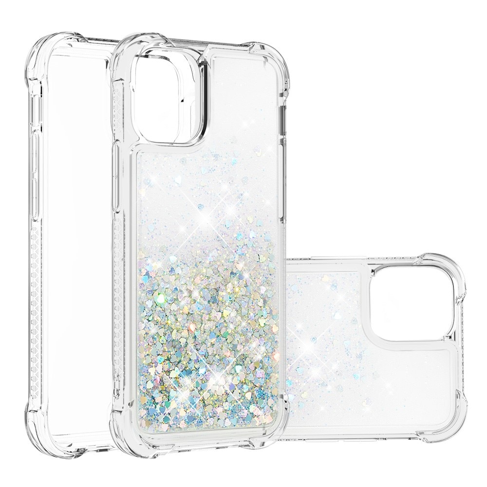 Coque Glitter Powder TPU iPhone 13 Mini Argent