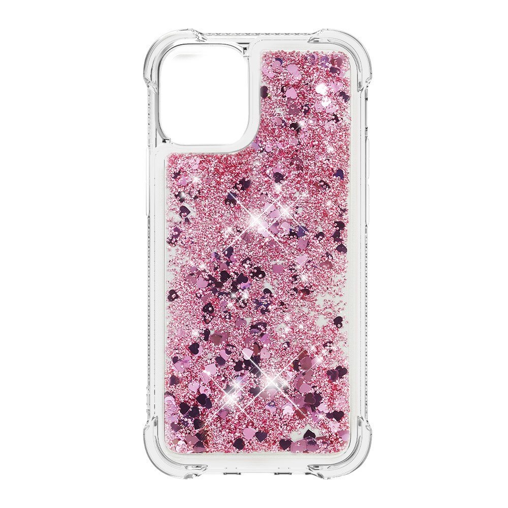 Coque Glitter Powder TPU iPhone 13 Or rose