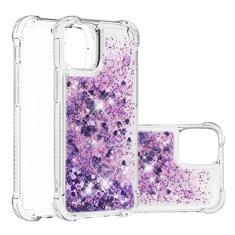 Coque Glitter Powder TPU iPhone 13 Violet