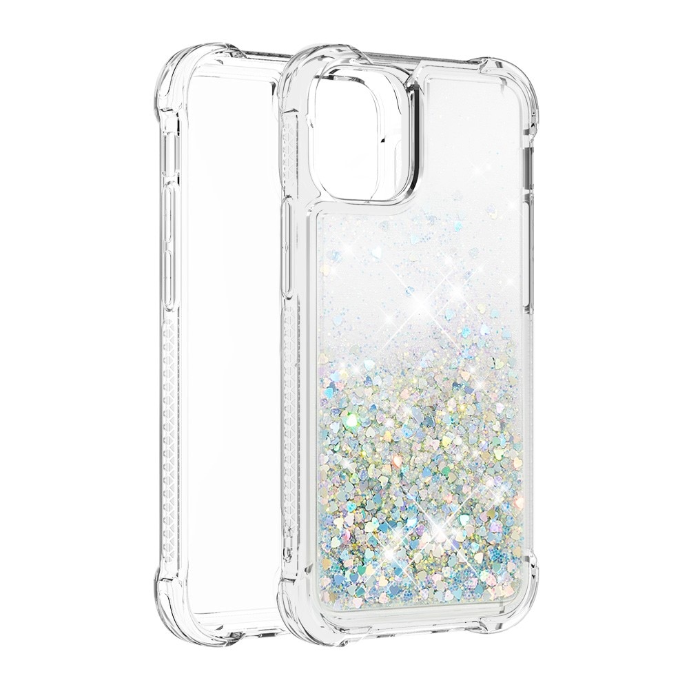 Coque Glitter Powder TPU iPhone 13 Argent