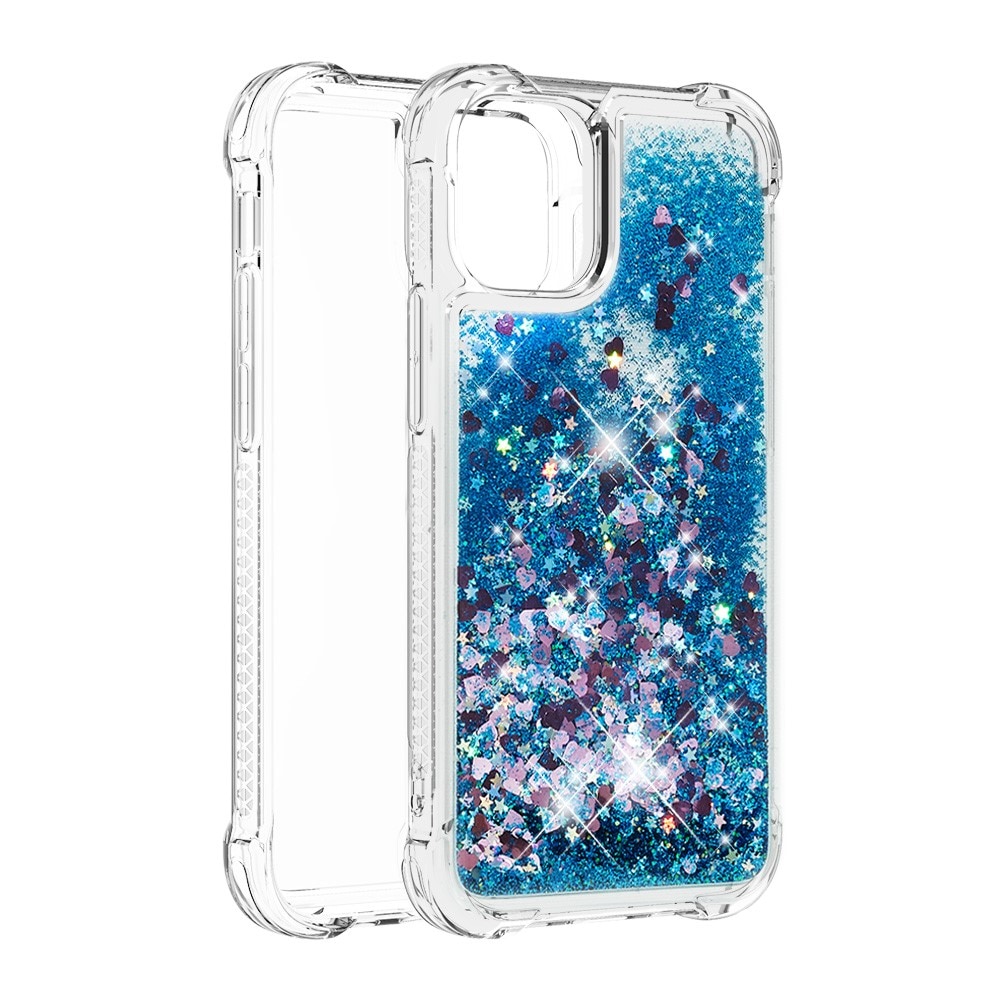 Coque Glitter Powder TPU iPhone 13 Bleu