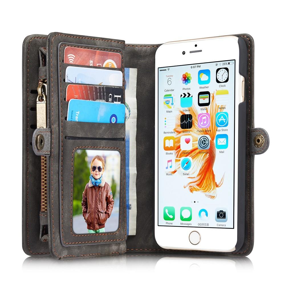 Étui portefeuille multi-cartes iPhone 6/6S, Gris