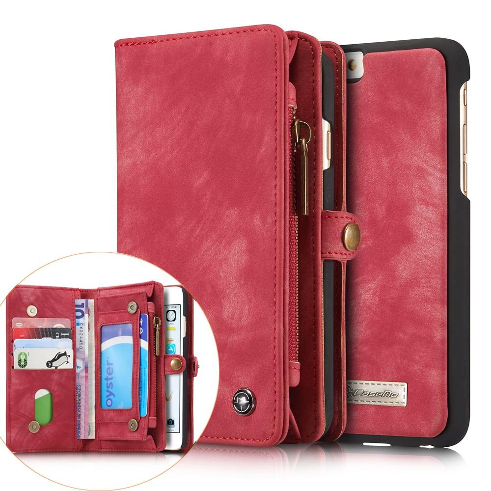 Étui portefeuille multi-cartes iPhone 6/6S Rouge