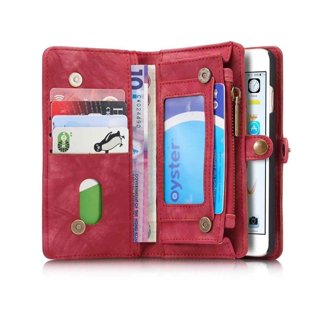 Étui portefeuille multi-cartes iPhone 6/6S Rouge