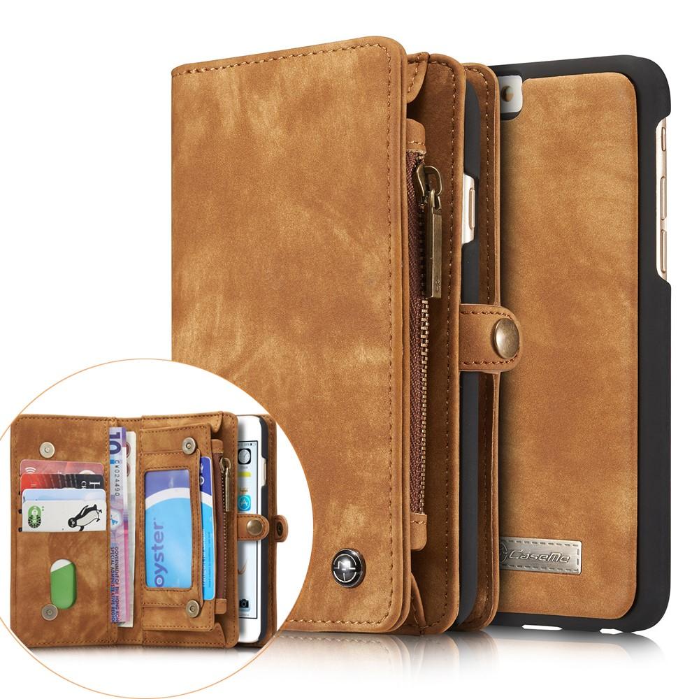 Étui portefeuille multi-cartes iPhone 6/6S, Marron