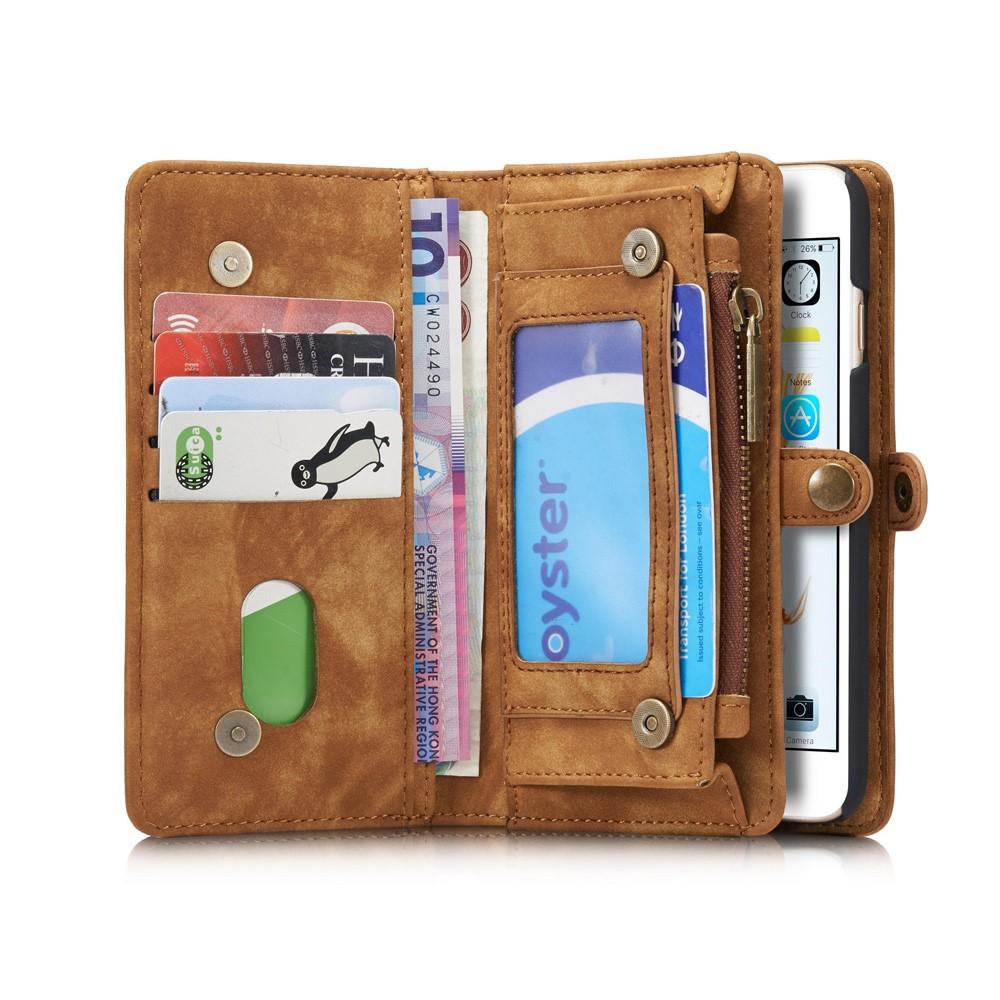Étui portefeuille multi-cartes iPhone 6/6S, Marron