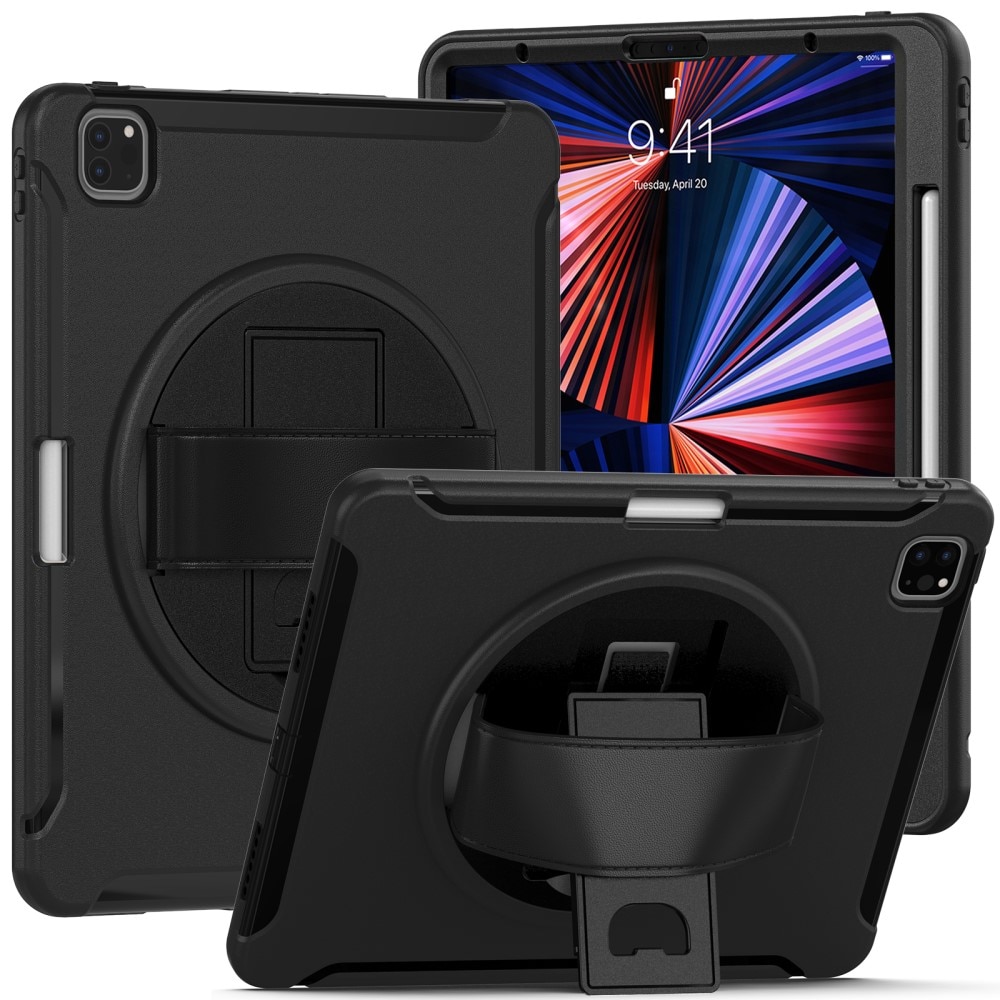 Coque hybride antichoc iPad Pro 12.9 4th Gen (2020), noir