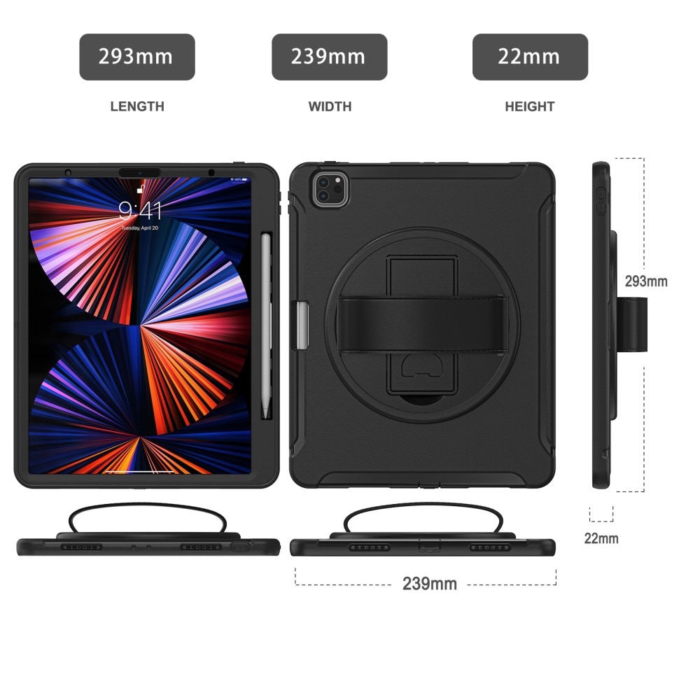 Coque hybride antichoc Apple iPad Air 13 2nd Gen (2025), noir