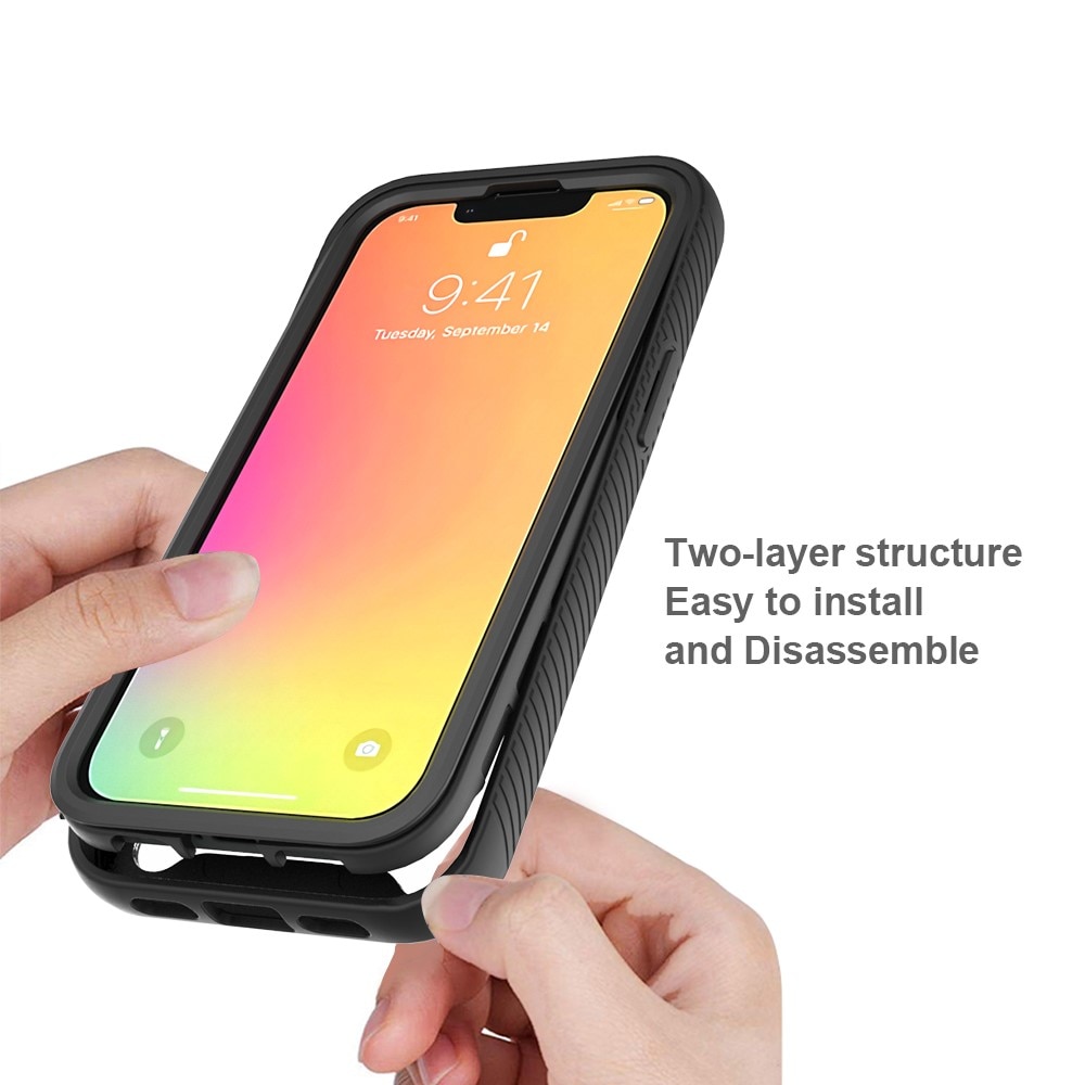 Coque de couverture complète iPhone 13 Mini, Noir