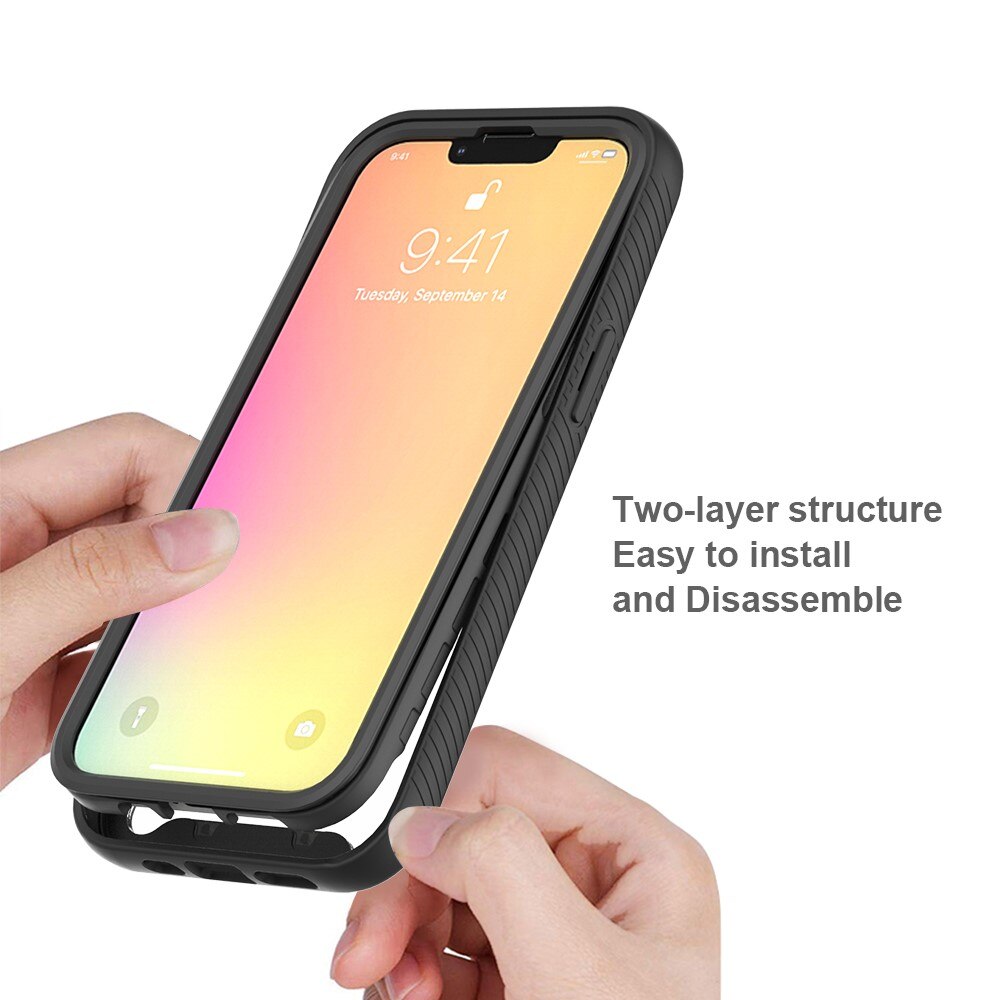 Coque de couverture complète iPhone 13, Noir