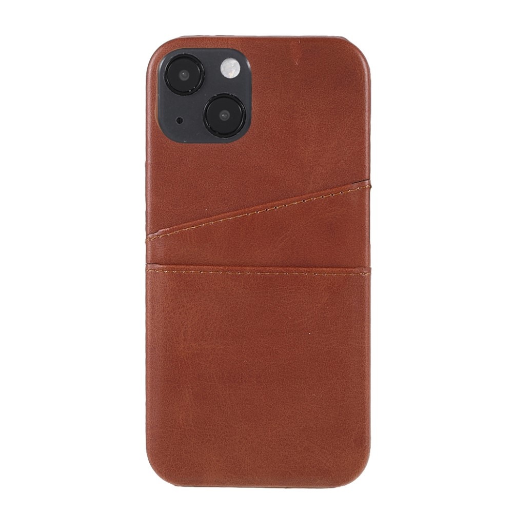 Coque Card Slots iPhone 13 Mini, Marron