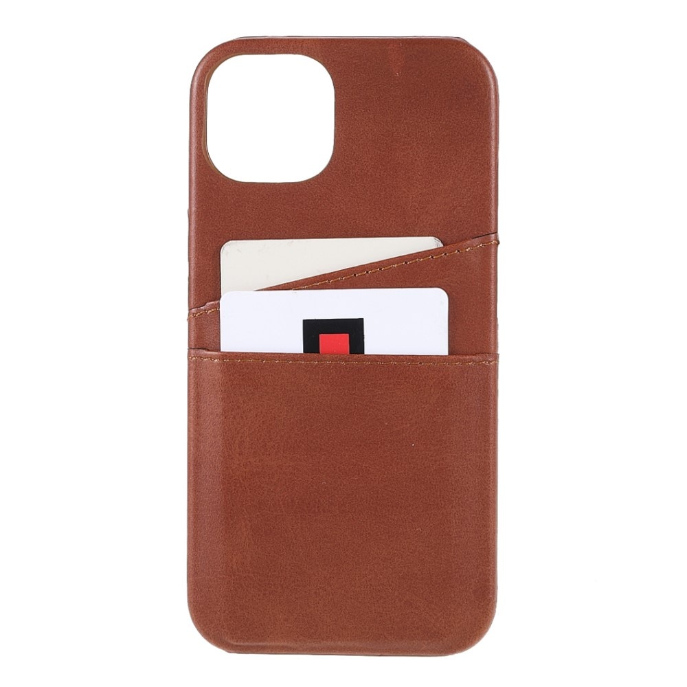 Coque Card Slots iPhone 13 Mini, Marron