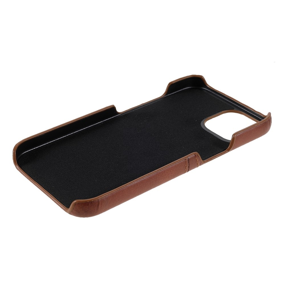 Coque Card Slots iPhone 13 Mini, Marron