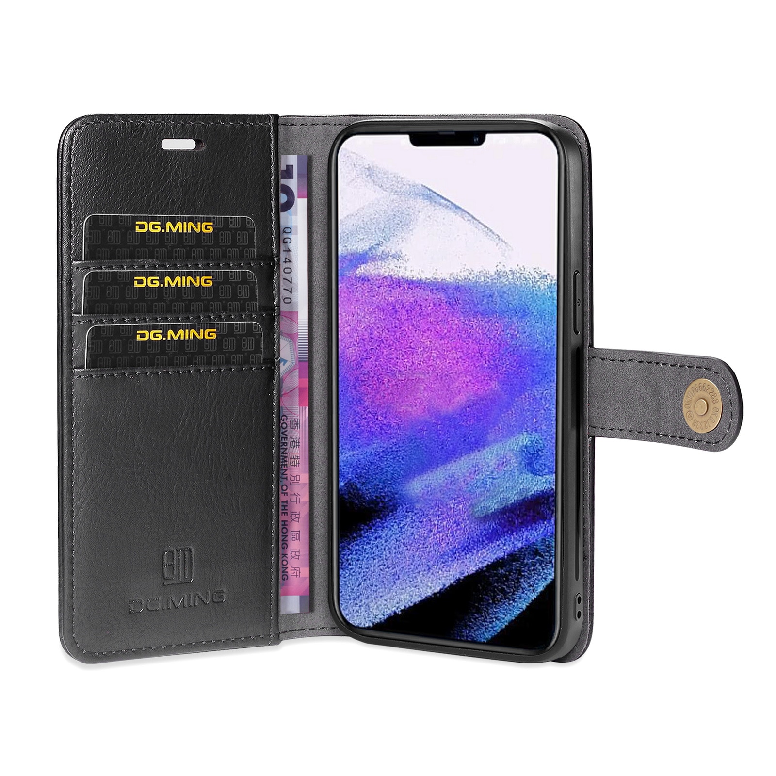 Étui portefeuille Magnet Wallet iPhone 13 Pro Black