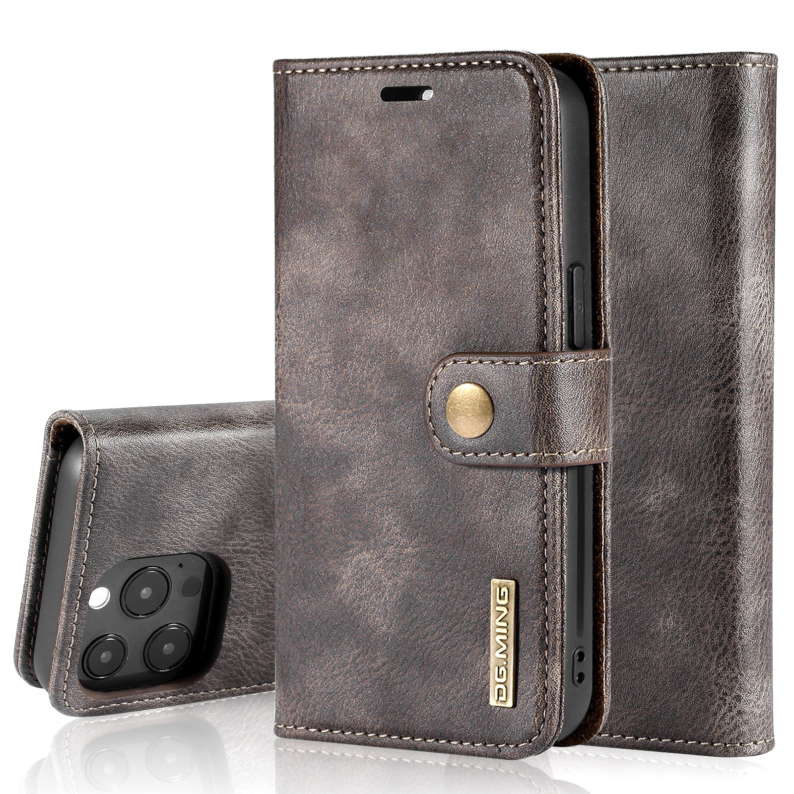 Étui portefeuille Magnet Wallet iPhone 13 Pro Max Brown