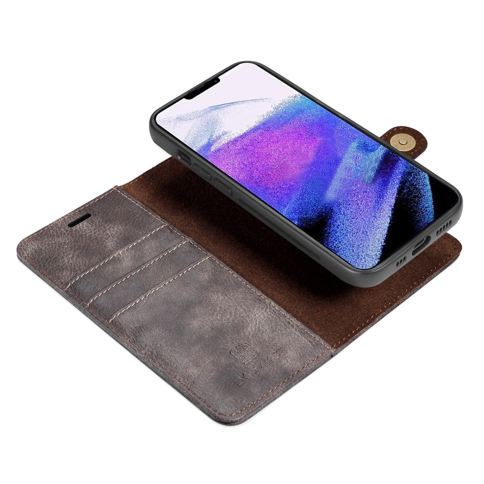 Étui portefeuille Magnet Wallet iPhone 13 Pro Brown