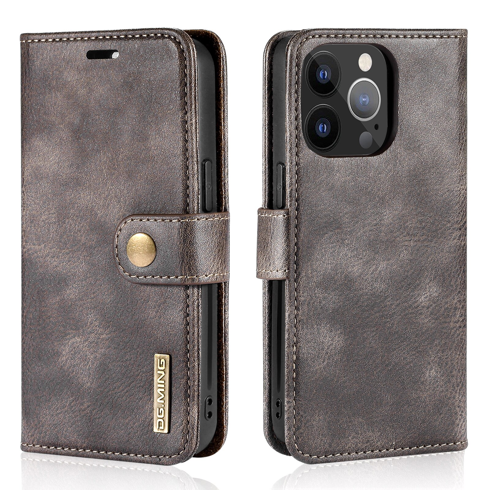 Étui portefeuille Magnet Wallet iPhone 13 Pro Max Brown