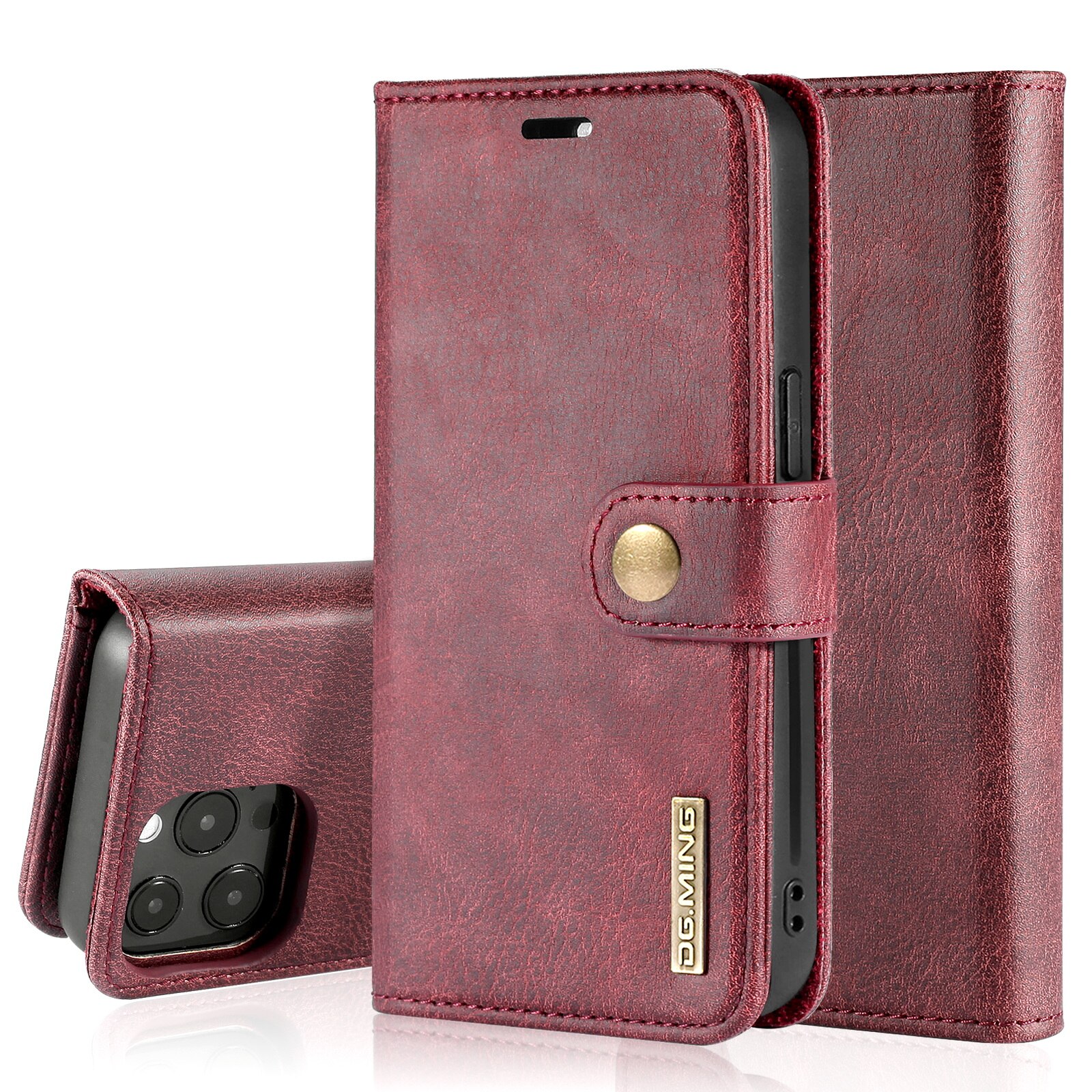 Étui portefeuille Magnet Wallet iPhone 13 Pro Max, Rouge