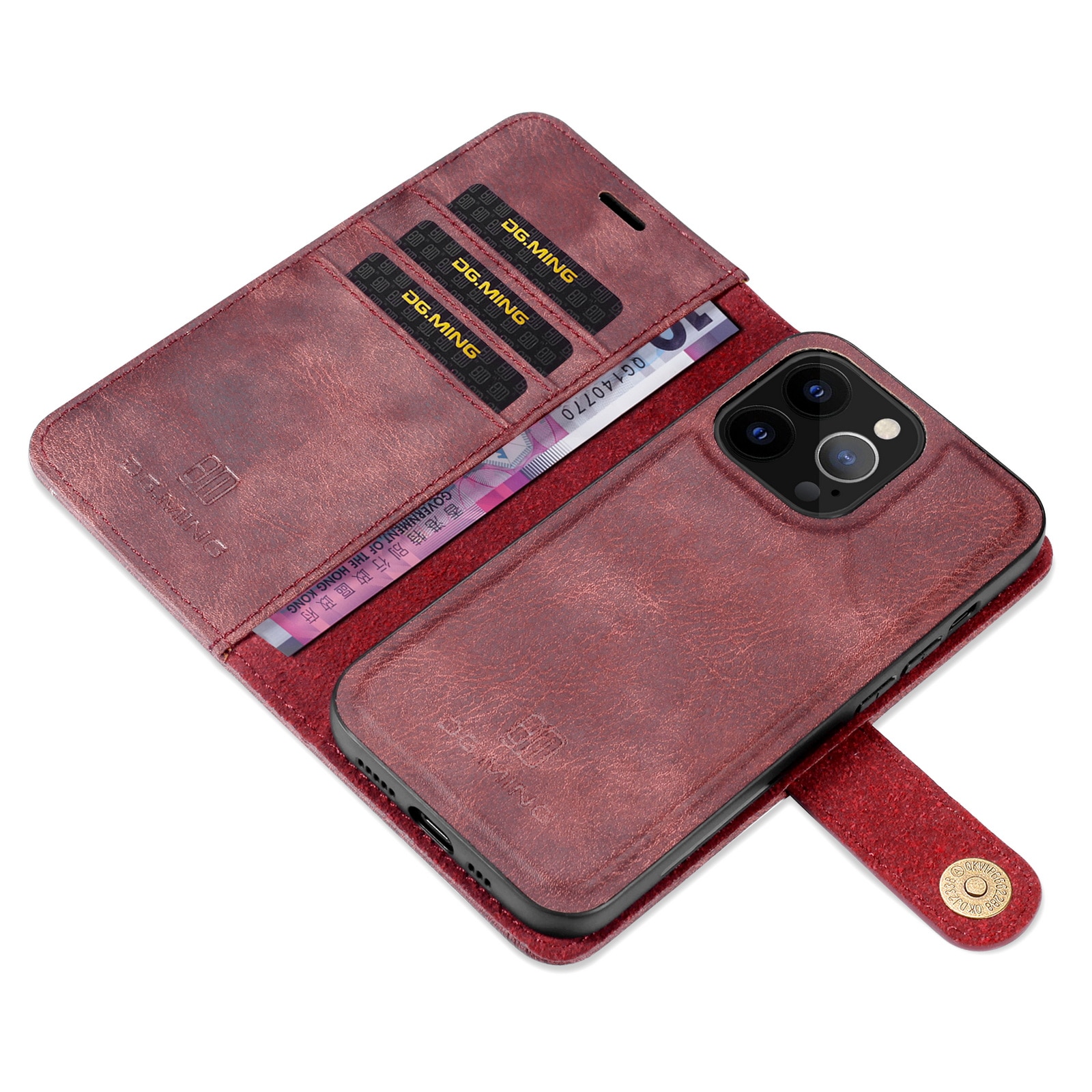 Étui portefeuille Magnet Wallet iPhone 13 Pro Red