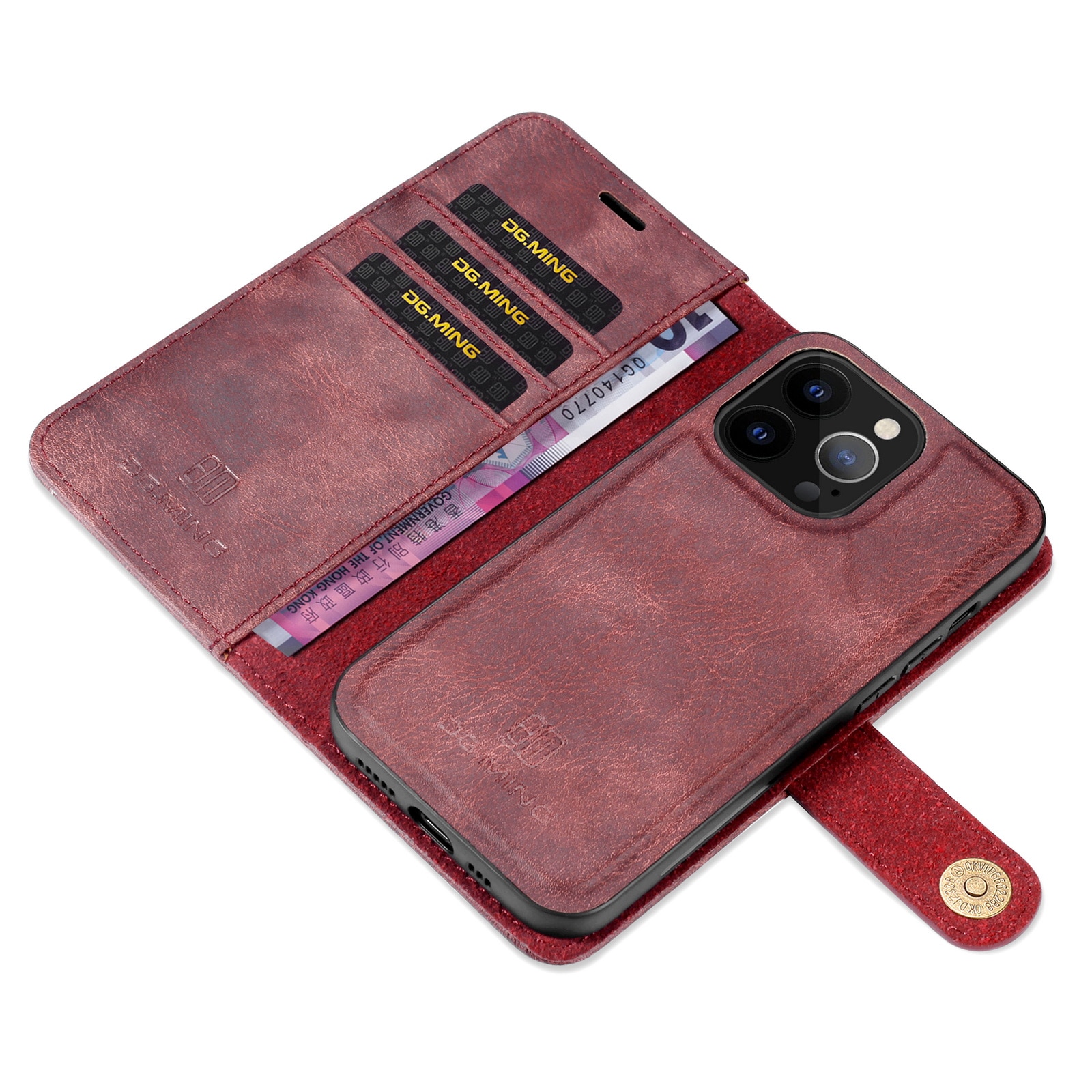 Étui portefeuille Magnet Wallet iPhone 13 Pro Max, Rouge