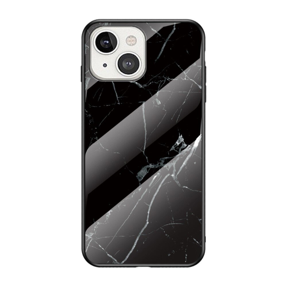 Coque en verre trempé iPhone 13 Marbre noir