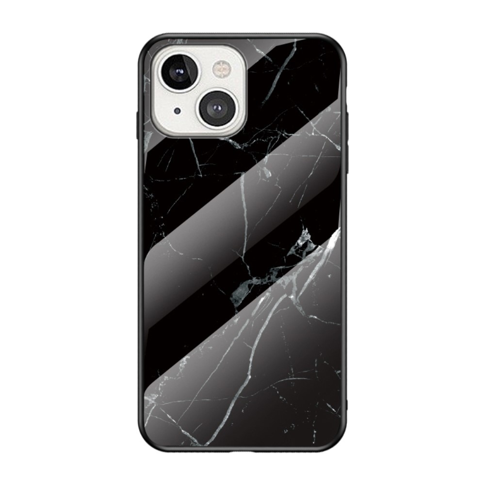 Coque en verre trempé iPhone 13 Mini Marbre noir