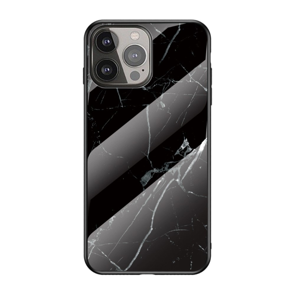 Coque en verre trempé iPhone 13 Pro Marbre noir