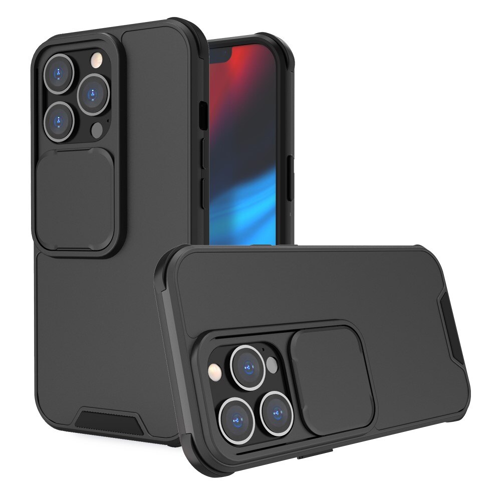 Coque avec protection pour caméra iPhone 13 Pro Noir