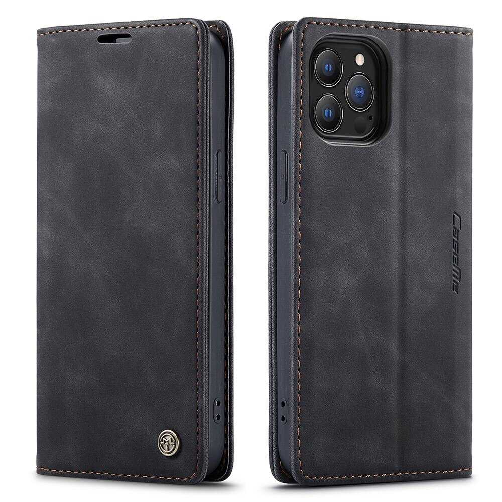 Étui portefeuille mince iPhone 13 Pro, Noir