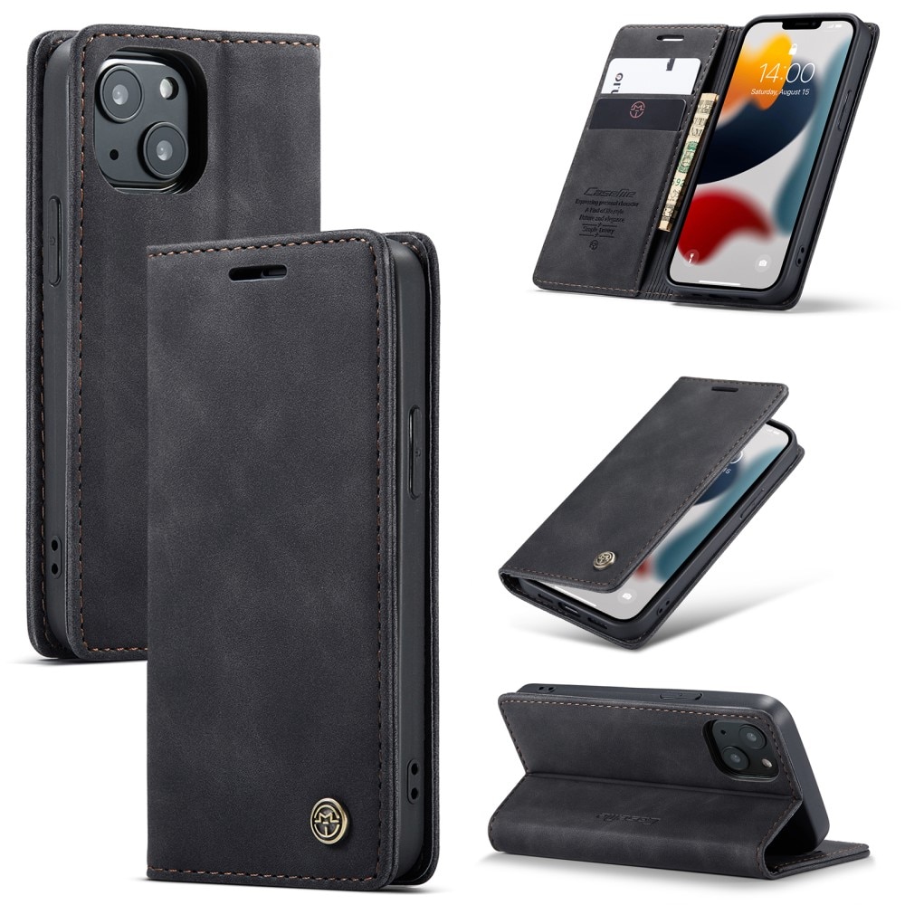 Étui portefeuille mince iPhone 13 Mini, Noir