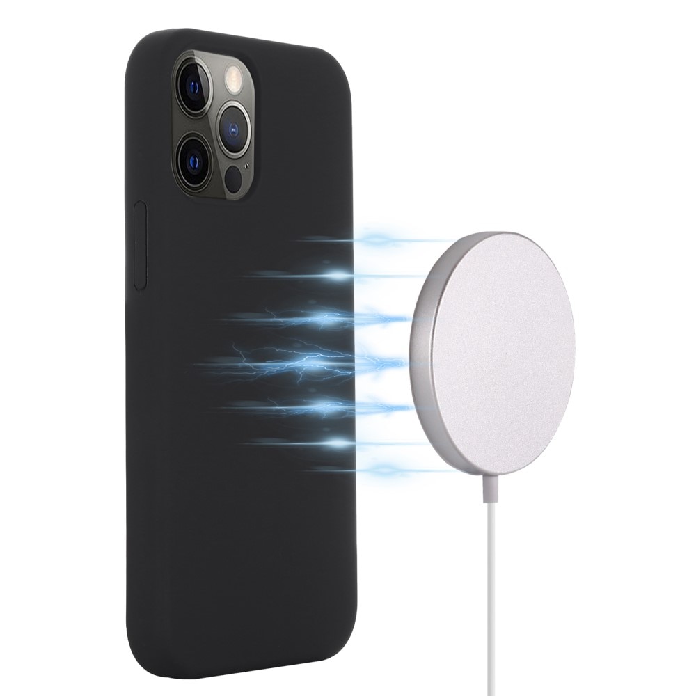 Coque Silicone Magnetic iPhone 13 Pro Black