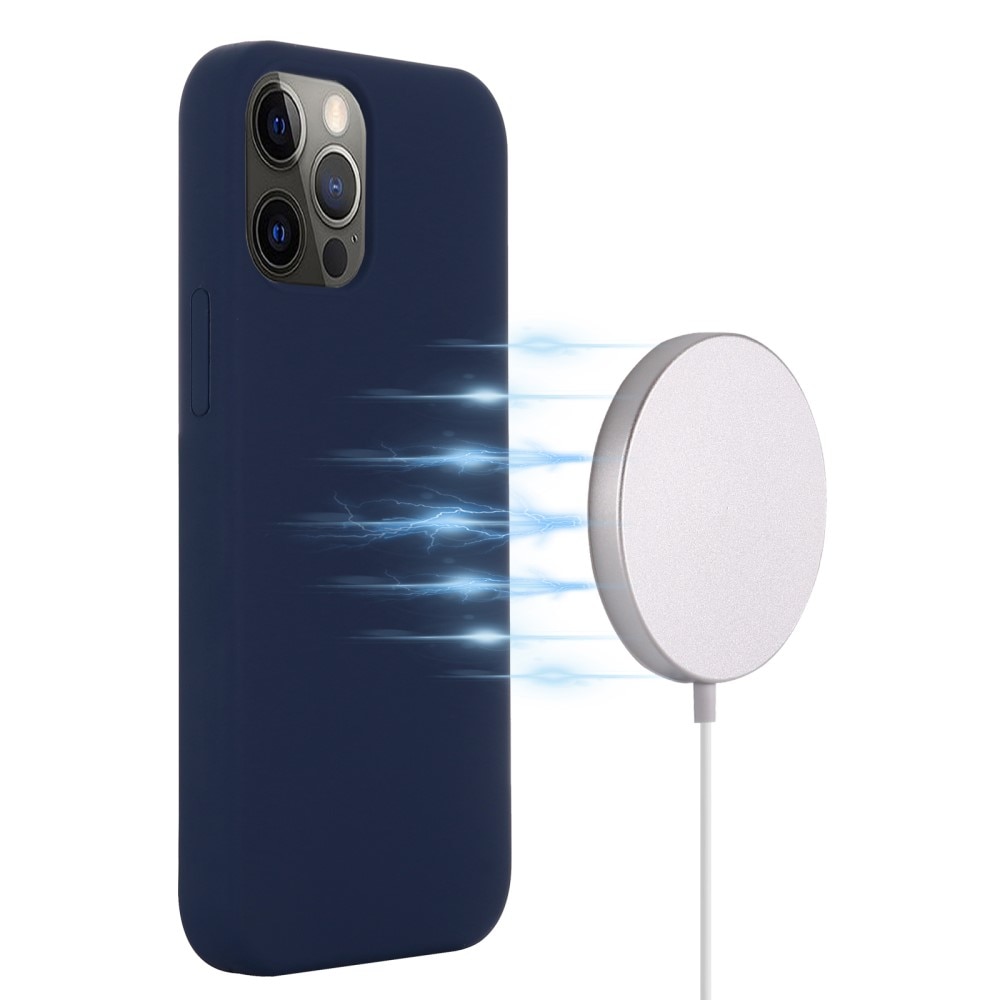 Coque Silicone Magnetic iPhone 13 Dark Blue