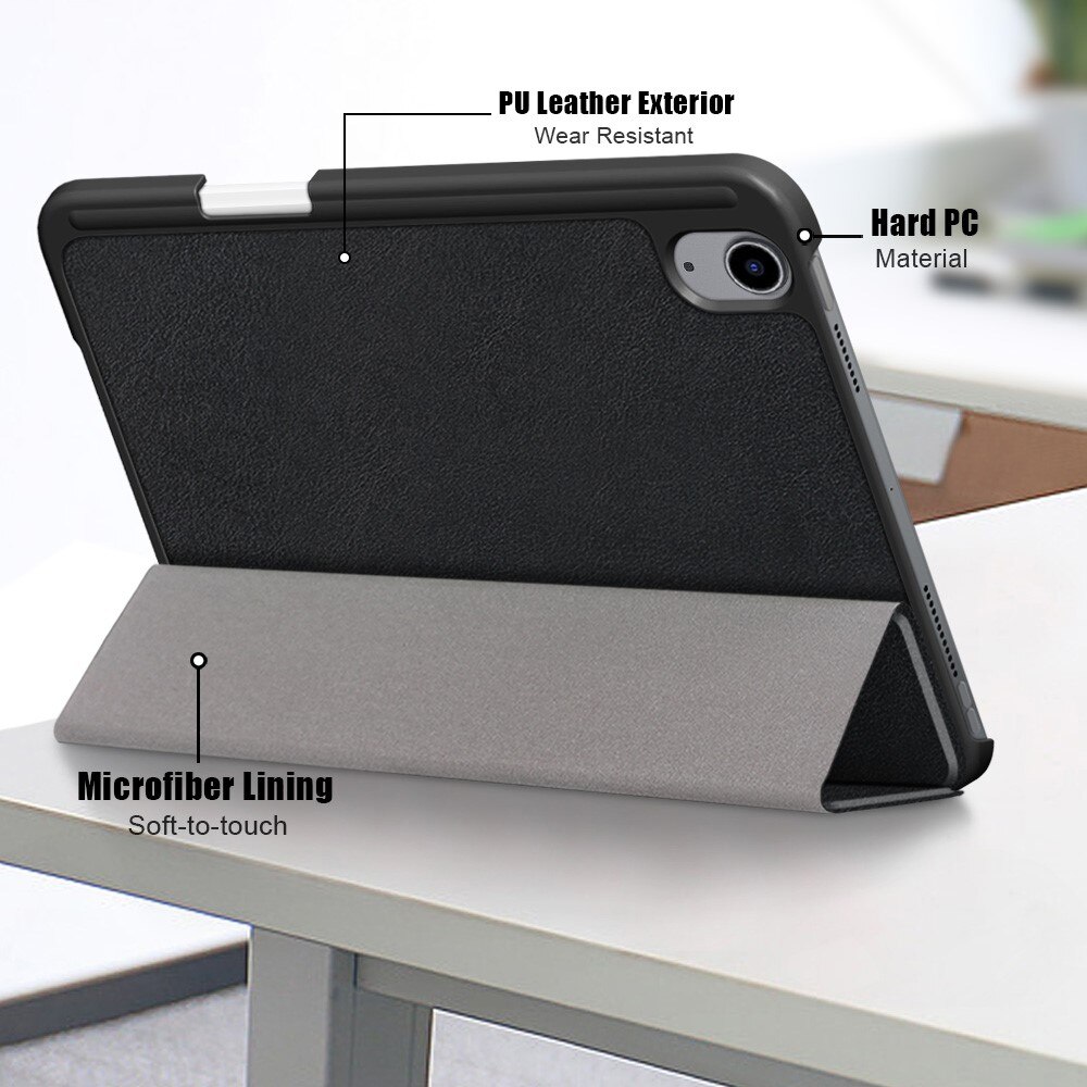 Étui Tri-Fold avec porte-stylo Apple iPad Mini 7th Gen (2024), noir