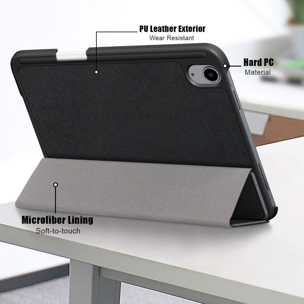 Étui Tri-Fold avec porte-stylo iPad Mini 6th Gen (2021), noir