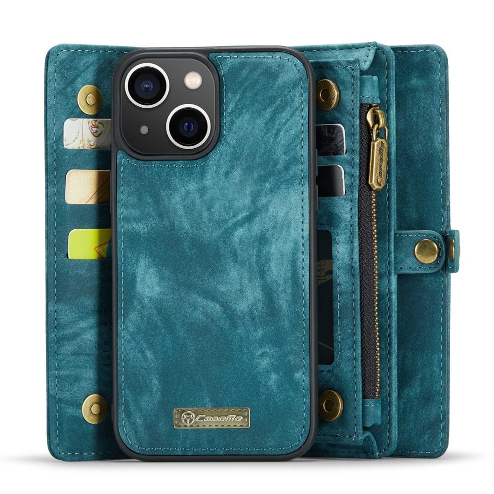 Étui portefeuille multi-cartes iPhone 13 Mini, Bleu