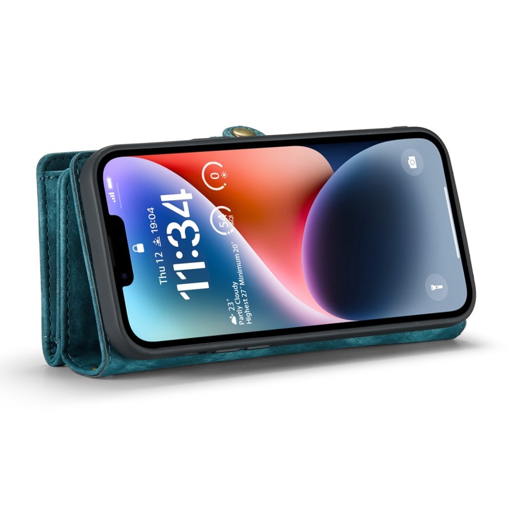 Étui portefeuille multi-cartes iPhone 13 Mini, Bleu