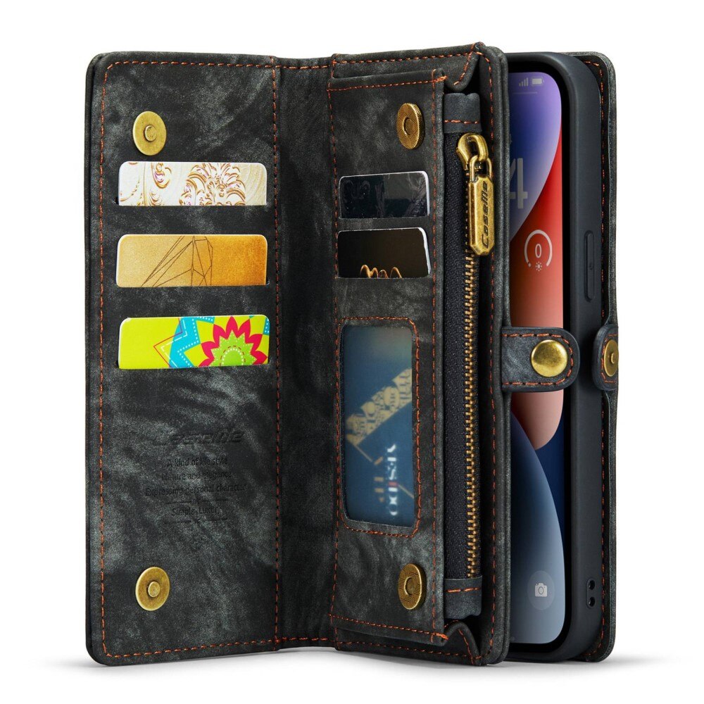Étui portefeuille multi-cartes iPhone 13 Mini, Gris