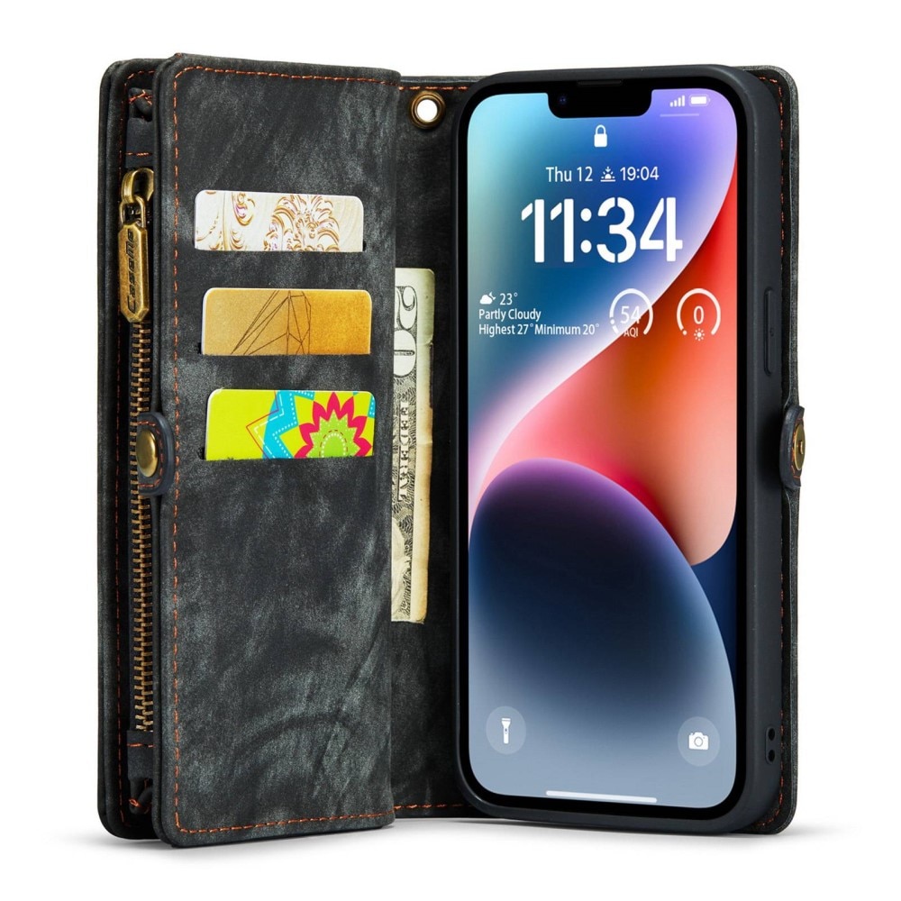 Étui portefeuille multi-cartes iPhone 13 Mini Gris